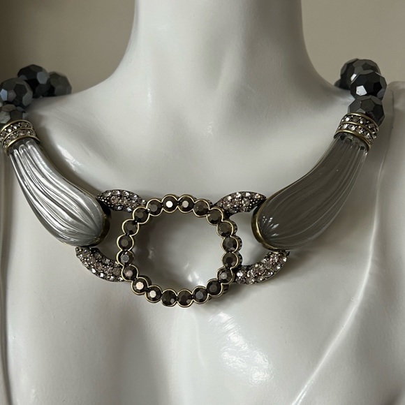 Heidi Daus 🆕 “Collector’s Edition” Crystal & Resin 2 in 1 Convertible necklace - Picture 3 of 8
